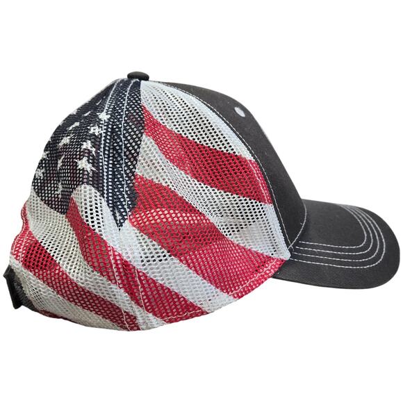 Cap America Flag Trucker Cap with Embroidered‎ GoDaddy Logo - Picture 5 of 8